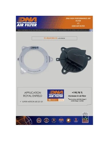 toma de admision dna filters s3 royal enfield shotgun tc re65cr23 s3