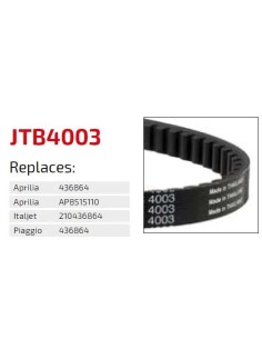 correa de transmision moto jt sprockets premium jtb4003 2