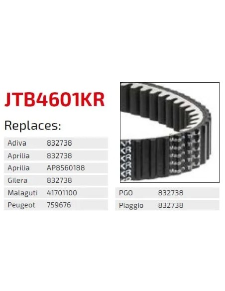 correa moto jt kevlar piaggio premium jtb4403kr