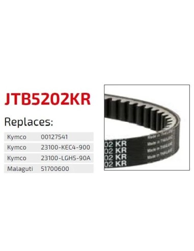 correa moto jt kevlar kymco premium jtb5301kr