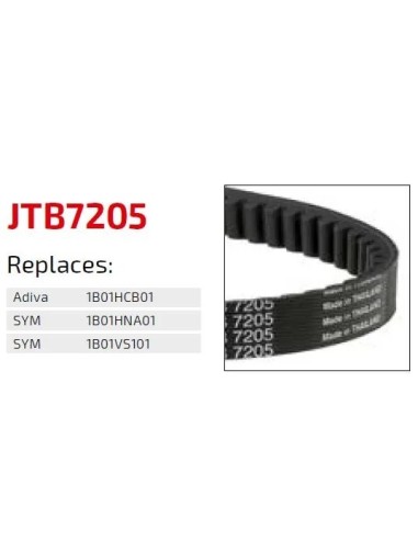 correa de transmision moto jt sprockets premium jtb7205