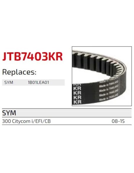 correa moto jt kevlar sym premium jtb7401kr