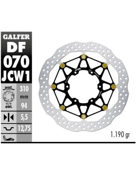 disco freno moto galfer wave flotante delantero df