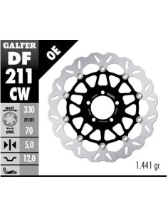 disco freno moto galfer flotante wave completo 330