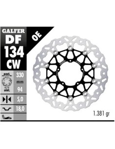 disco freno moto galfer flotante wave completo 330