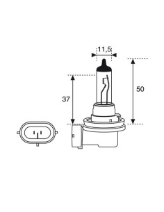 lampara para moto halogena h11 12v 55w 52 2