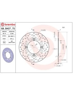disco de freno moto brembo fijo serie oro 68b40775 2