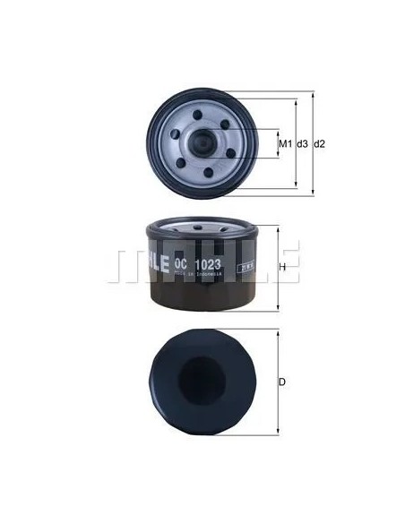 filtro de aceite mahle oc1023