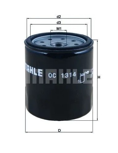filtro de aceite mahle oc1314