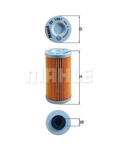 filtro de aceite mahle ox1091