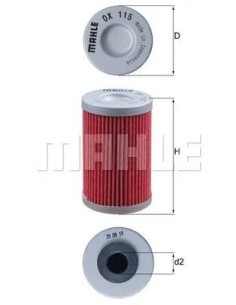 filtro de aceite mahle ox115