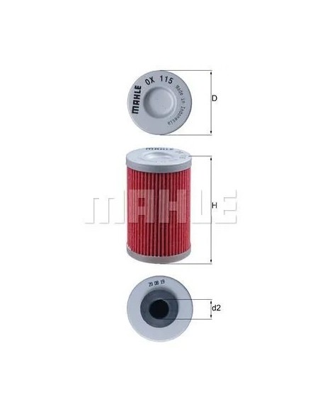 filtro de aceite mahle ox115