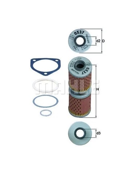 filtro de aceite mahle ox37d