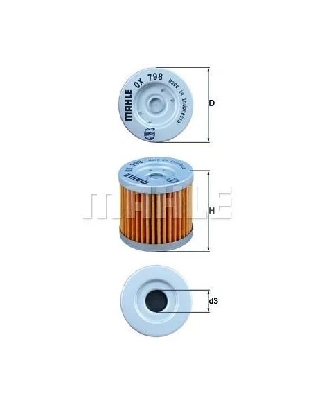 filtro de aceite mahle ox798