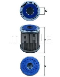 filtro de aceite mahle ox800