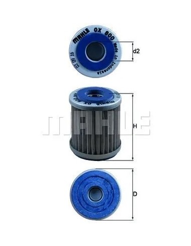 filtro de aceite mahle ox800