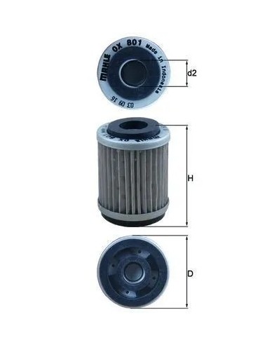 filtro de aceite mahle ox801