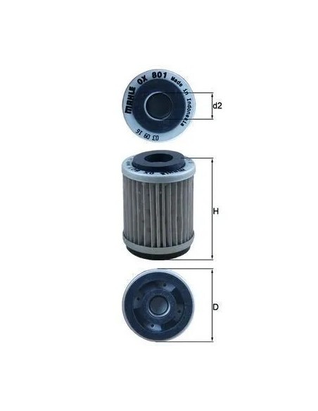 filtro de aceite mahle ox801
