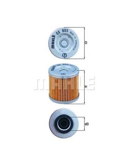 filtro de aceite mahle ox805