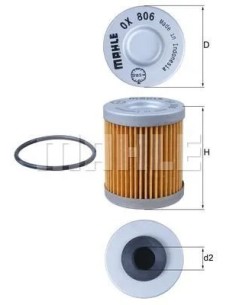 filtro de aceite mahle ox806d