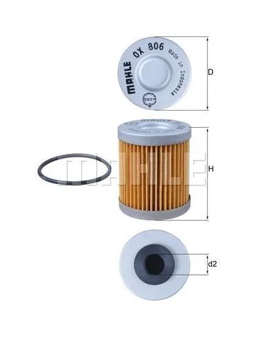 filtro de aceite mahle ox806d
