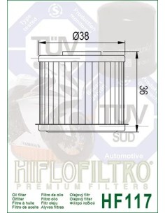 filtro de aceite hiflofiltro hf117 2