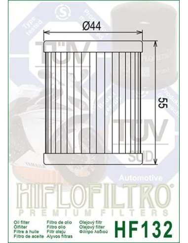 filtro de aceite hf 132 hiflofiltro