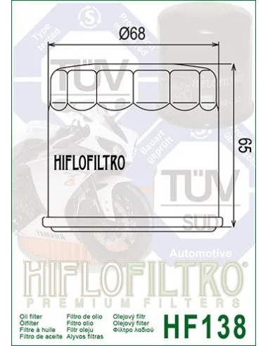 filtro de aceite hf 138 hiflofiltro
