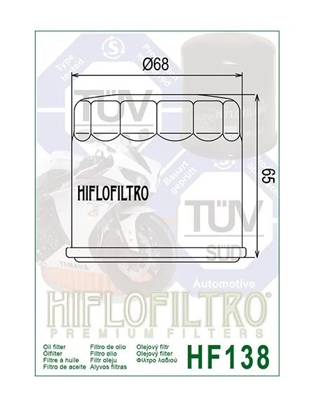 filtro de aceite hf 138 hiflofiltro