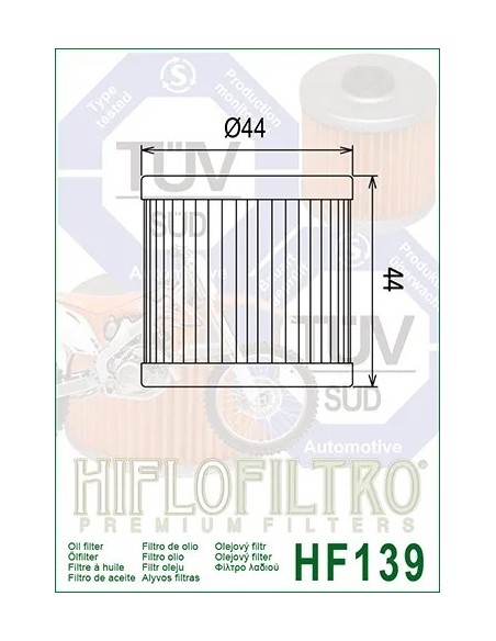 filtro de aceite hf 139 hiflofiltro