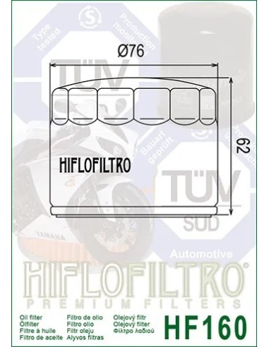 filtro de aceite hf 160 hiflofiltro