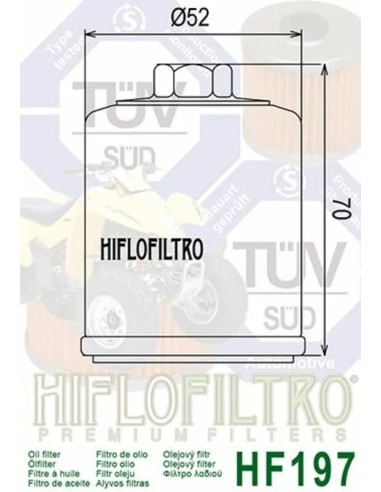 filtro de aceite hiflofiltro hf197