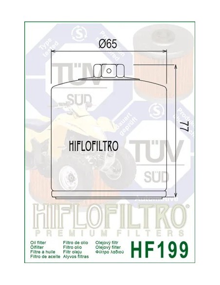 filtro de aceite hf 199 hiflofiltro