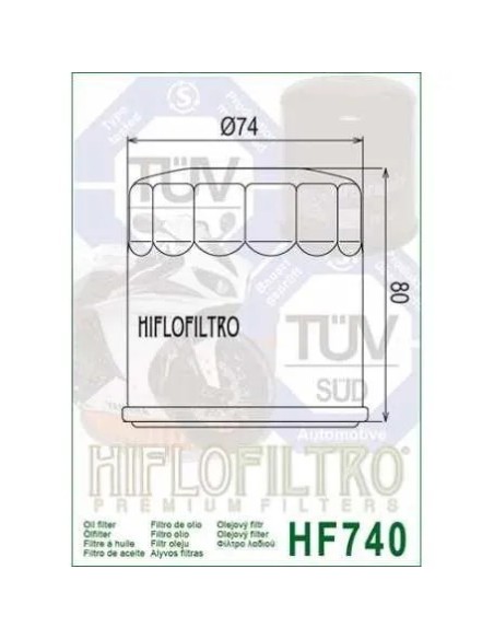 filtro de aceite hf 740 20 hiflofiltro