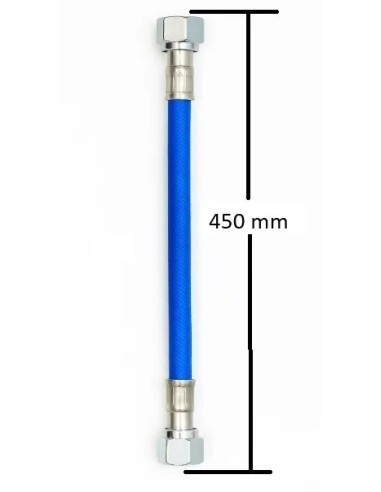tubo de moto acero 450mm frentubo a06 0450 x1blu