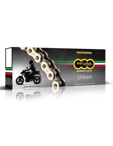 cadena regina 520 moto urbana 135eb oro 022 114 pasos