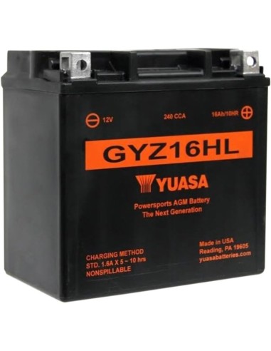 bateria para motocicleta yuasa mf 16 8ah wc gyz16hl