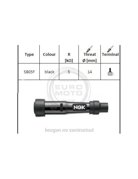 pipa bujia de moto ngk 8080 sb05f