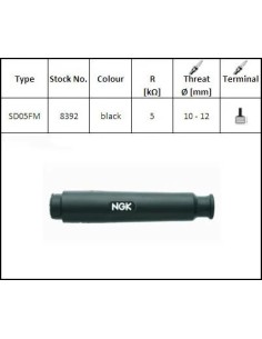pipa bujia de moto ngk 8392 sd05fm
