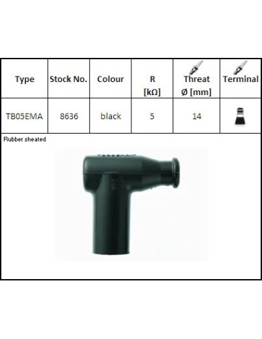 pipa bujia de moto ngk 8536 tb05ema