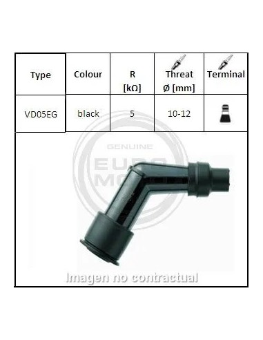 pipa bujia de moto ngk 5817 vd05eg