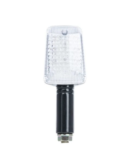 intermitentes moto rectangulares oxford mango largo negro lente transparente led
