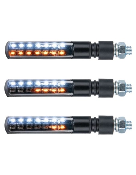 intermitentes moto led secuenciales con luces de dia delanteros oxford nightslider