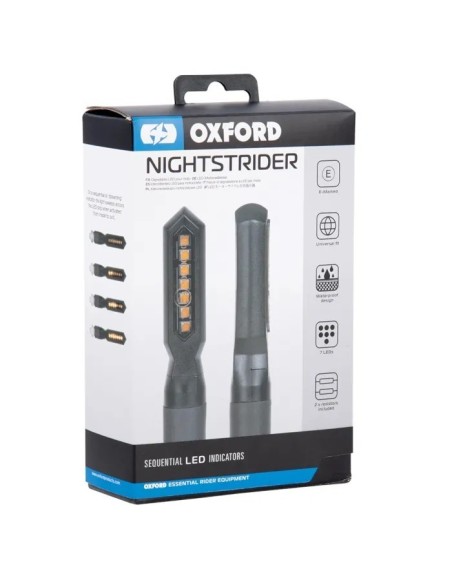 intermitentes moto oxford nightstrider led secuenciales con resistencias juego