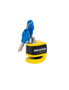 candado de disco oxford micro x45 con alarma amarillo negro lk213 2