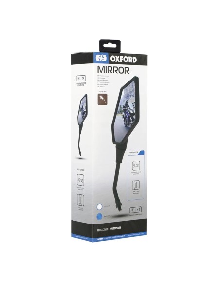 espejo retrovisor oxford diamond para moto lado derecho ox571