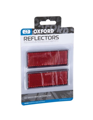 par de reflectores autoadhesivos oxford rectangulares ox804 catadioptrico