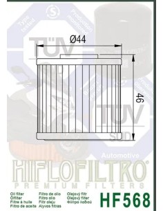 filtro de aceite kymco xciting 400 hiflofiltro hf568 2