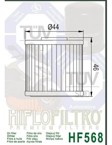 filtro de aceite kymco xciting 400 hiflofiltro hf568