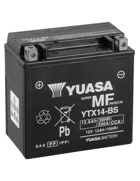 Batería Yuasa YTX14-BS Sin Mantenimiento